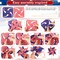 48 Pcs Outdoor 4th of July Decorations Patriotic America Flag and Pinwheel Decoration Memorial Day Wind Spinner with Stake Red White Blue Windmills Flag on Stick